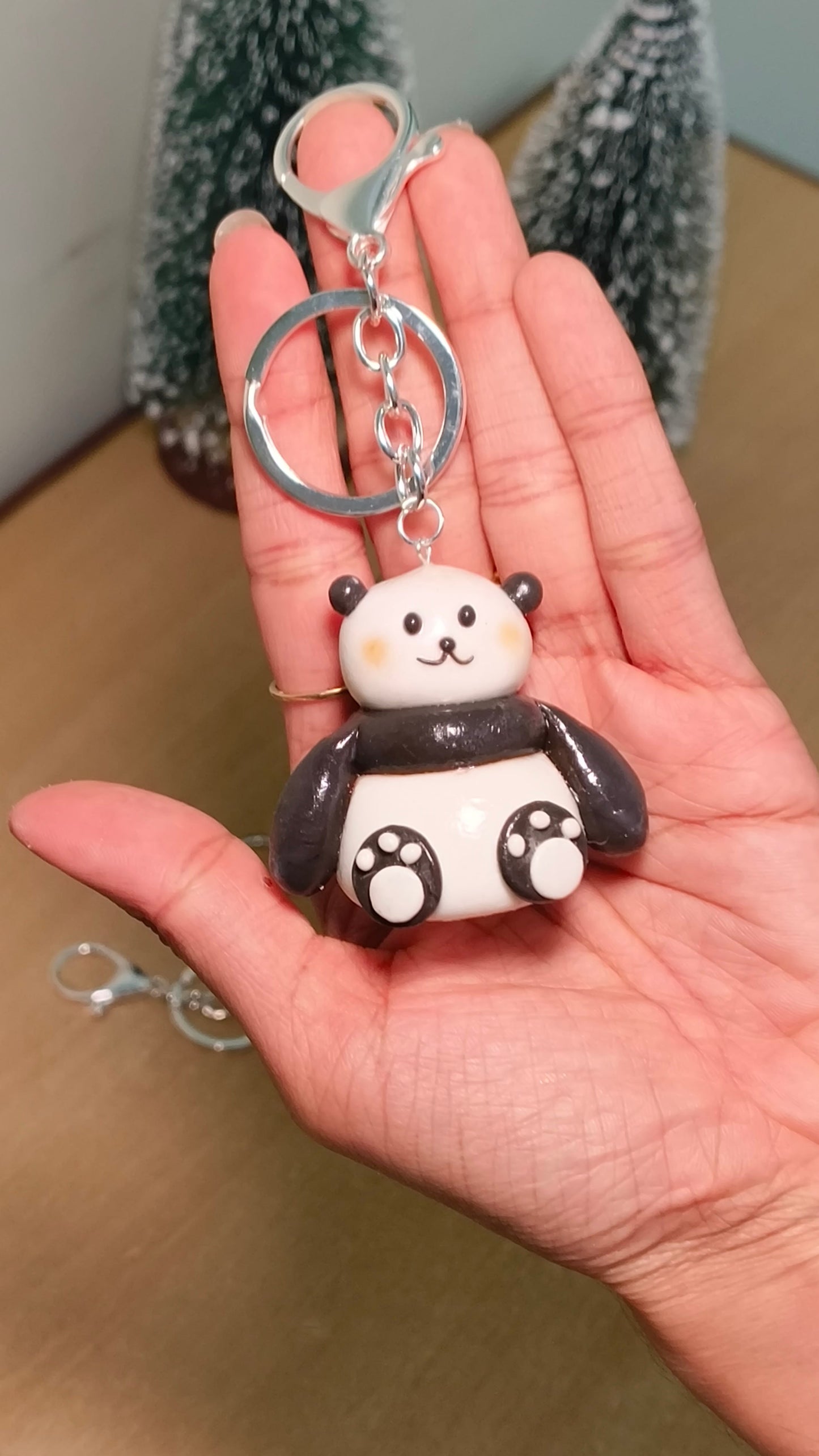 Panda Porcelain Clay Bag Charm