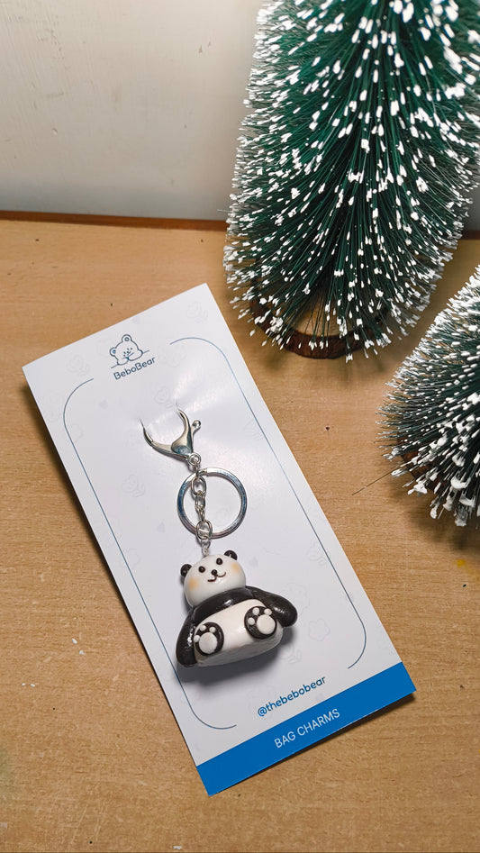 Panda Porcelain Clay Bag Charm